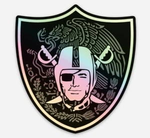 Las Vegas Raiders Holographic Mexico STICKER- Football Raiders Oakland NFL - Picture 1 of 1