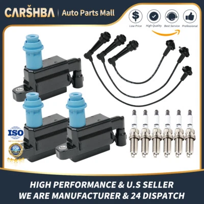 3X Ignition Coil & Spark Plug &Wire Set for Toyota Supra Lexus GS300 IS300 UF228 Foto 1 de 4