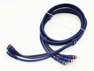 6FT COMPONENT VIDEO CABLE 3 RCA RED GREEN BLUE RGB COAXIAL for HDTV DVD VCR COAX - Picture 1 of 3