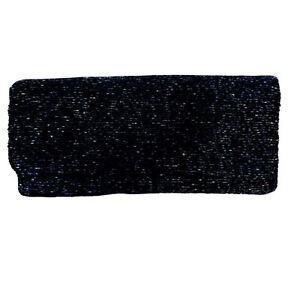 Black All Over Beaded Clutch Purse Fold Over Zip Closure