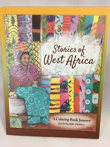 Stories of West Africa Adult Coloring Book Hollis Art Chatelain Fabrics Textiles - Imagen 1 de 6