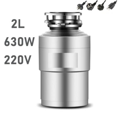 630W 2L 220V Eliminador de residuos de alimentos Fregadero de cocina Eliminador de basura Trituradora 3200 RPM - Imagen 1 de 4