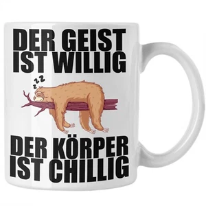 TRENDATION Lustige Tasse mit Spruch Faultier Mitarbeiter Arbeitskollege Geschenk - Bild 1 von 7