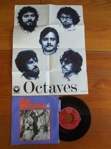 45 T LES OCTAVES LES BALLONS DE PUNTI Dédicacé Autographe POSTER PSYCH FOLK NM - Picture 1 of 6