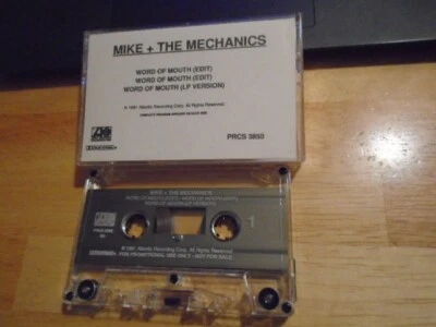 RARE PROMO Mike & The Mechanics CASSETTE TAPE Word of Mouth GENESIS roxy music - Image 1 of 2