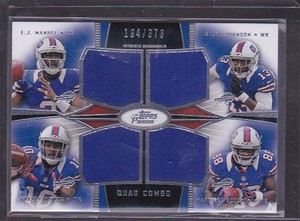 2013 Topps Prime Quad Jersey EJ Manuel Robert Woods Goodwin  Steve Johnson /373