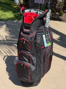 Datrek SGO Cart Bag 15 Way Top "Large Cooler Pocket" Black & Red - Picture 1 of 24