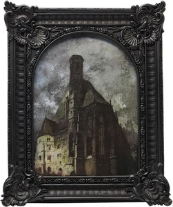 Marco de fotos vintage 5X7, marco de fotos arqueado ornamentado negro antiguo para colgar en la pared - Imagen 1 de 2