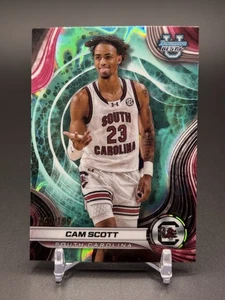 Cam Scott Teal Lava Refractor /199 2024-25 Bowman U Best #14 Gamecocks - Picture 1 of 2