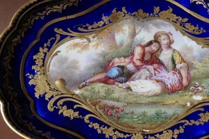 Zartporzellan Vincennes Sèvres blau Lapisli Epoche Louis XV Mitte 18. Jh. - Bild 1 von 18
