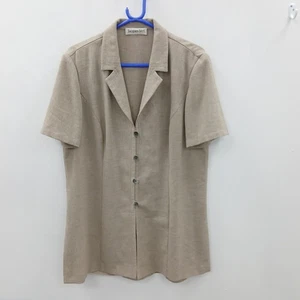 Jacques Vert Short Sleeve Suit Jacket UK 16 Beige Summer RMF17-SM - Picture 1 of 6