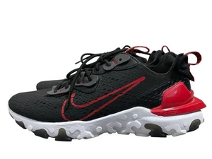 Nike React Vision Entrenadores Talla UK 8 Negro Rojo Universitario - Imagen 1 de 10