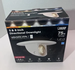 5-6 inch Adjustable Scoop Recessed LED Downlight, Selectable Colors, Dimmable... - Picture 1 of 6