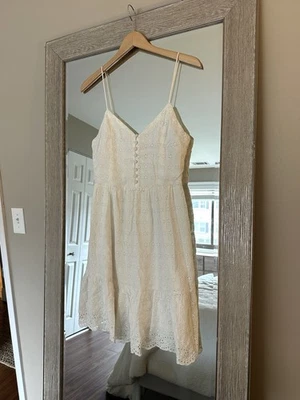 Alice + Olivia White Eyelet Mini Dress Sleeveless Size Small - Image 1 of 4