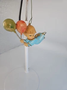 Vintage Fliegender Engel mit Luftballons Christbaumschmuck Made In Italy - Bild 1 von 4