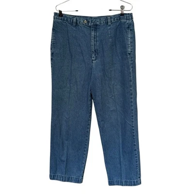 White Stag Denim Jeans Petite 14 Elastic Waist Button Zipper Classic Grannycore - Image 1 of 4