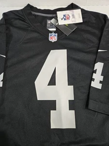 Nike On Field NFLPA Las Vegas Raiders Jersey #4 Derek Carr Medium Black Football - Picture 1 of 7