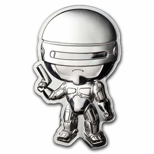 Barra de arte ROBO COP de plata fina .999 de 1 oz en estuche personalizado - ¡Gran regalo de Navidad! - Imagen 1 de 6