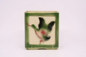 Shawnee 820 Duck Vase Planter - Green Mallard Duck 5" X 6" Made In USA - Picture 1 of 10