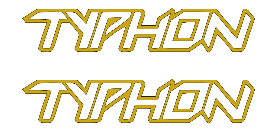 ARRMA TYPHON DIE-CUT Decal Sticker ( 2 PCS ) Offroad RC Truck NEW - Image 1 of 1