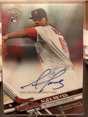 2017 TOPPS CHROME ALEX REYES RC AUTOGRAPH RA-AR ST. LOUIS CARDINALS - Image 1 of 2