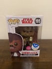 Funko Pop Star Wars Chewbacca With Porg #195 FYE Exclusive Flocked Protector