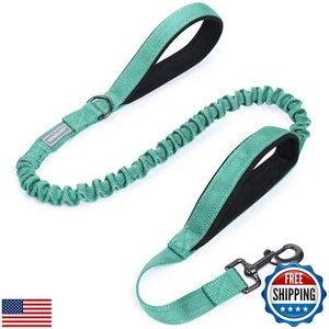 VIVAGLORY Heavy Duty Bungee Dog Leash, Dual Padded Handles No Pull Reflective - Picture 1 of 5