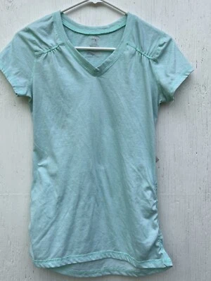 Camisa feminina Danskin Now semi fitwear tamanho 0-2 verde manga curta’s  - Imagem 1 de 4