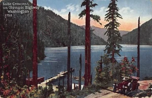 Postcard WA: Lake Crescent, Olympic Highway, Washington, DB 1910's - Picture 1 of 2