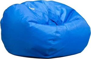 Classic Bean Bag Chair,Sapphire ,Durable Polyester Nylon Blend,2ft Round - Picture 1 of 8
