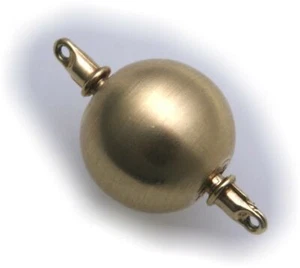 Colgante de perlas oro auténtico 585 11 mm oro amarillo cierre 14kt - Imagen 1 de 2