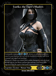 Yuriko, the Tiger's Shadow - High Quality Altered Art Custom Cards