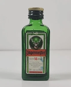 1 Empty Jagermeister Bottle Green Glass with Caps Arts Crafts F5 - Picture 1 of 7