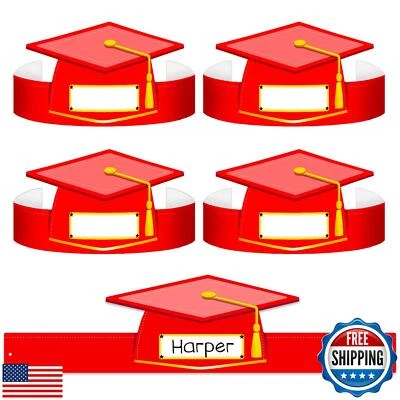 WhatSign Paper Graduation Cap Hats - 24PCS Kindergarten Preschool Graduation  - Image 1 of 4