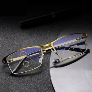 Rechteckige Gleitsichtbrillen Lesebrille Blaulicht Filtern Herren + 1,0 ~ 4,0 G - Bild 1 von 8