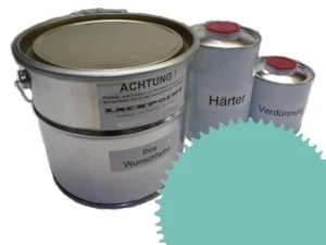 1 Liter Set 2K Autolack RAL 6034 Pastelltürkis Matt kein Klarlack Lackpoint ! - Bild 1 von 1