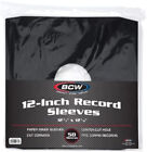 BCW 12 Inch Record Paper Inner Sleeve Cut Corners with Hole Black 50 ct pack
