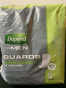 Depend Men's Incontinence Guards, Maximum Absorbency, 52 Count - Picture 1 of 6