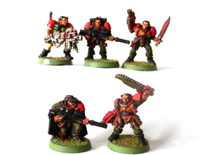 A9 WARHAMMER 40K SPACE MARINES BLOOD ANGELS ARMY - PAINTED SCOUT SQUAD OOP - Picture 1 of 4