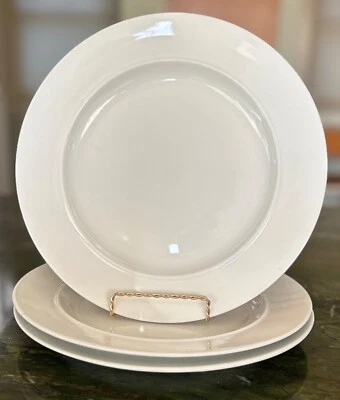 "Juego de 3 platos de ensalada Dansk International Designs 9"" borde blanco liso Portugal" Foto 1 de 4