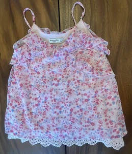 Abercrombie Kids Girls 11/12 Floral, Flowy, Ruffles Sleeveless Pink - Picture 1 of 8