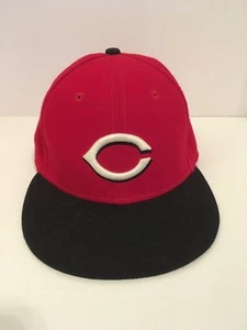Cincinnati Reds Red Black MLB Baseball 59FIFTY OnField New Era Fitted Hat 7 1/8 - Picture 1 of 3