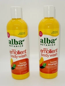 BRAND NEW LOT OF 2 Alba Botanica Very Emollient Body Wash HONEY MANGO 12 oz - Picture 1 of 4