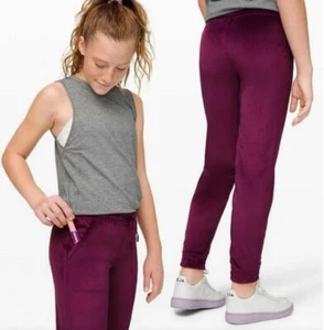 Ivivva Lululemon Set to Go Velour Joggers in Plum - Picture 1 of 12