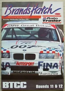 BRANDS HATCH 10/11 Jun 1995 RAC TOURING CAR CHAMPIONSHIP A4 Official Programme - Picture 1 of 2