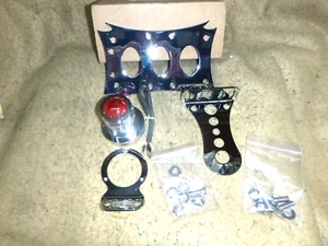 CHROME LED BULLET TAIL LIGHT / LICENSE PLATE MOUNTING KIT  fits HARLEY DAVIDSON - Picture 1 of 9