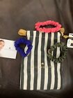 Lot Of 3 Lele Sadoughi Hair Accessories Faux Pearl Scrunchies Ponytail Holder