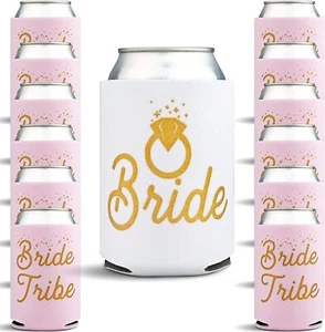 Bachelorette Party Favors - 13 Bridal Shower Can Coolers with Party Game - Picture 1 of 9