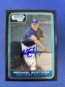 2006 Bowman Chrome Michael Ekstrom #BC42 Auto Signed Autograph Padres