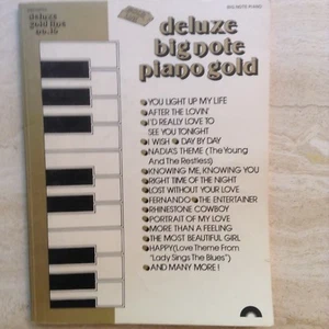 Deluxe Big Note Piano Gold - Deluxe Gold Line No. 16, 1977 Sheet Music Songbook - Picture 1 of 2